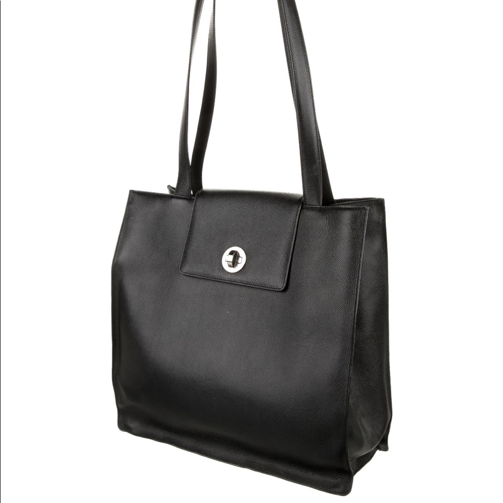 Bvlgari Classy Leather XL Black Tote Bag